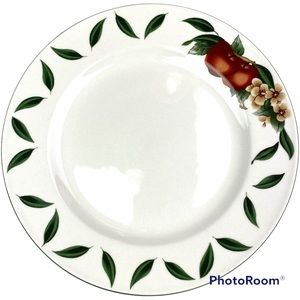 Cades Creek 10" Dinner Plate Ceramic Stoneware China WSP Apple Dogwood Leaves